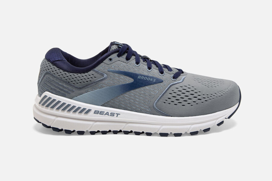 Brooks Beast '20 Mens UK - Road Running Shoes - Blue/Grey/Navy 491-KQUBJR